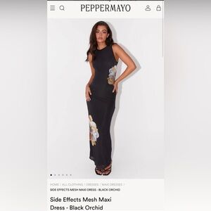 Peppermayo Black Floral Maxi Dress